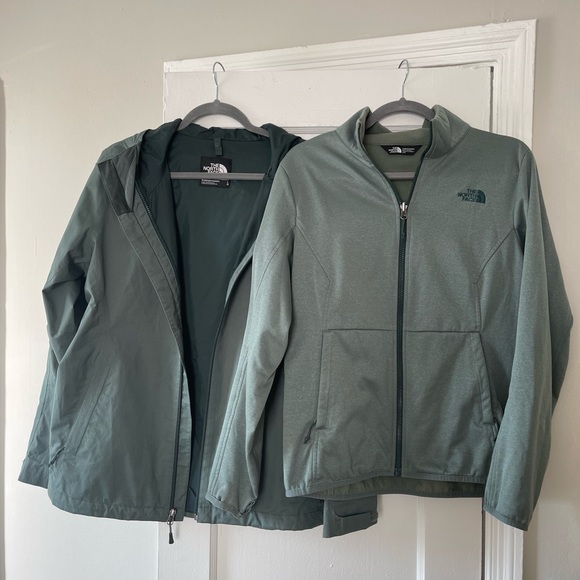 The North Face Women’s Sz Lg | Double Layer Winter Jacket | Green - Picture 2 of 10